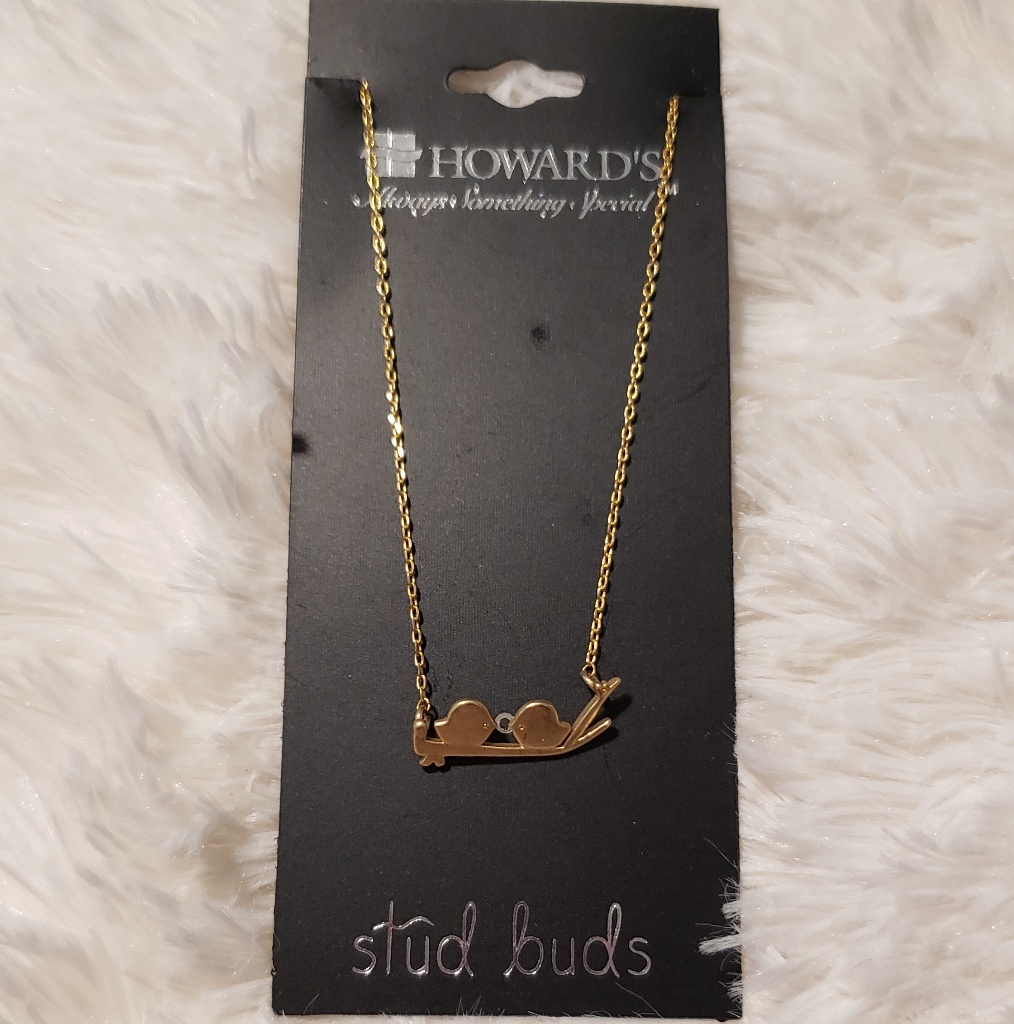 Bnwt Gold Howards Lovebird Necklace